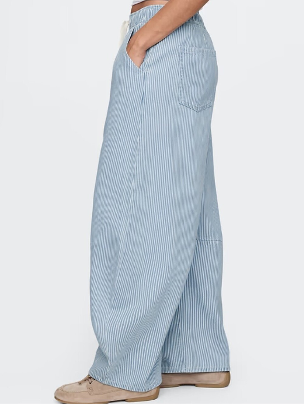 @Gap Horseshoe Easy Striped Mid Rise Jeans Size XL Wide Leg - Picture 3 of 11